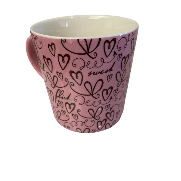 Starbucks Coffee Mug Cup Pink Sweet Flirt 2006 Hearts Collectible 17Oz Ceramic - Picture 2 of 5